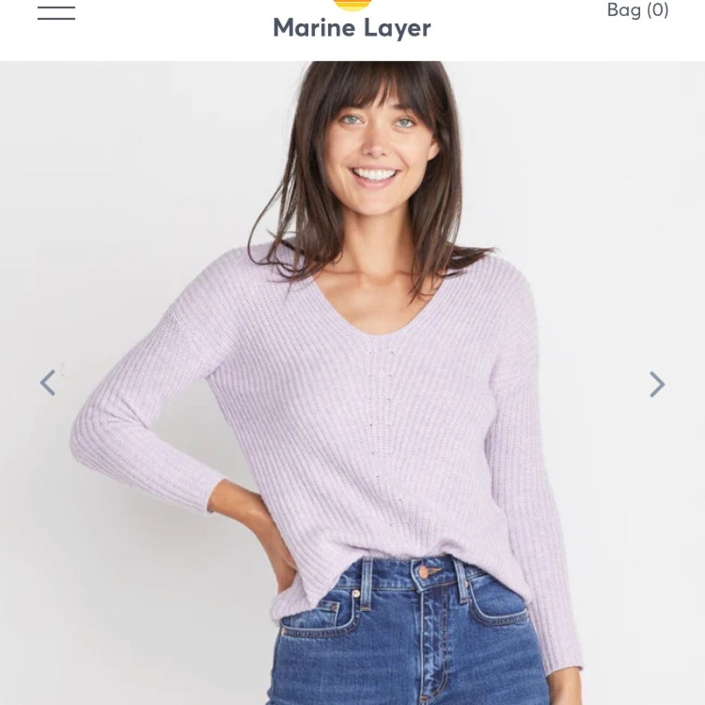 Marine Layer Elisa Pullover in Heather Lilac